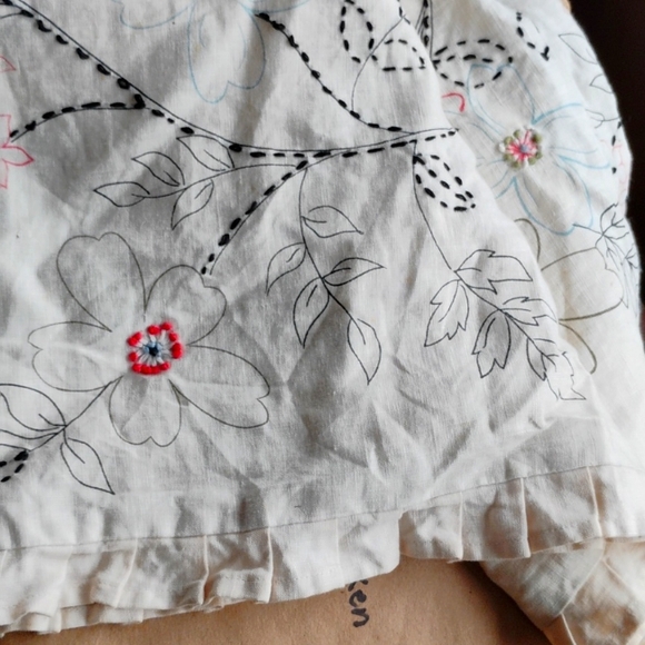 👗Willi Smith Vintage Linen DRESS 👗  Nordstroms VNPLC SZ 8 Embroidered - Picture 7 of 16